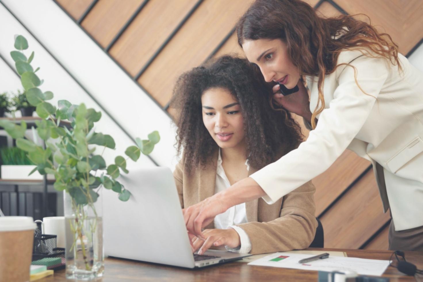 Entrepreneurs working through financial planning exercises