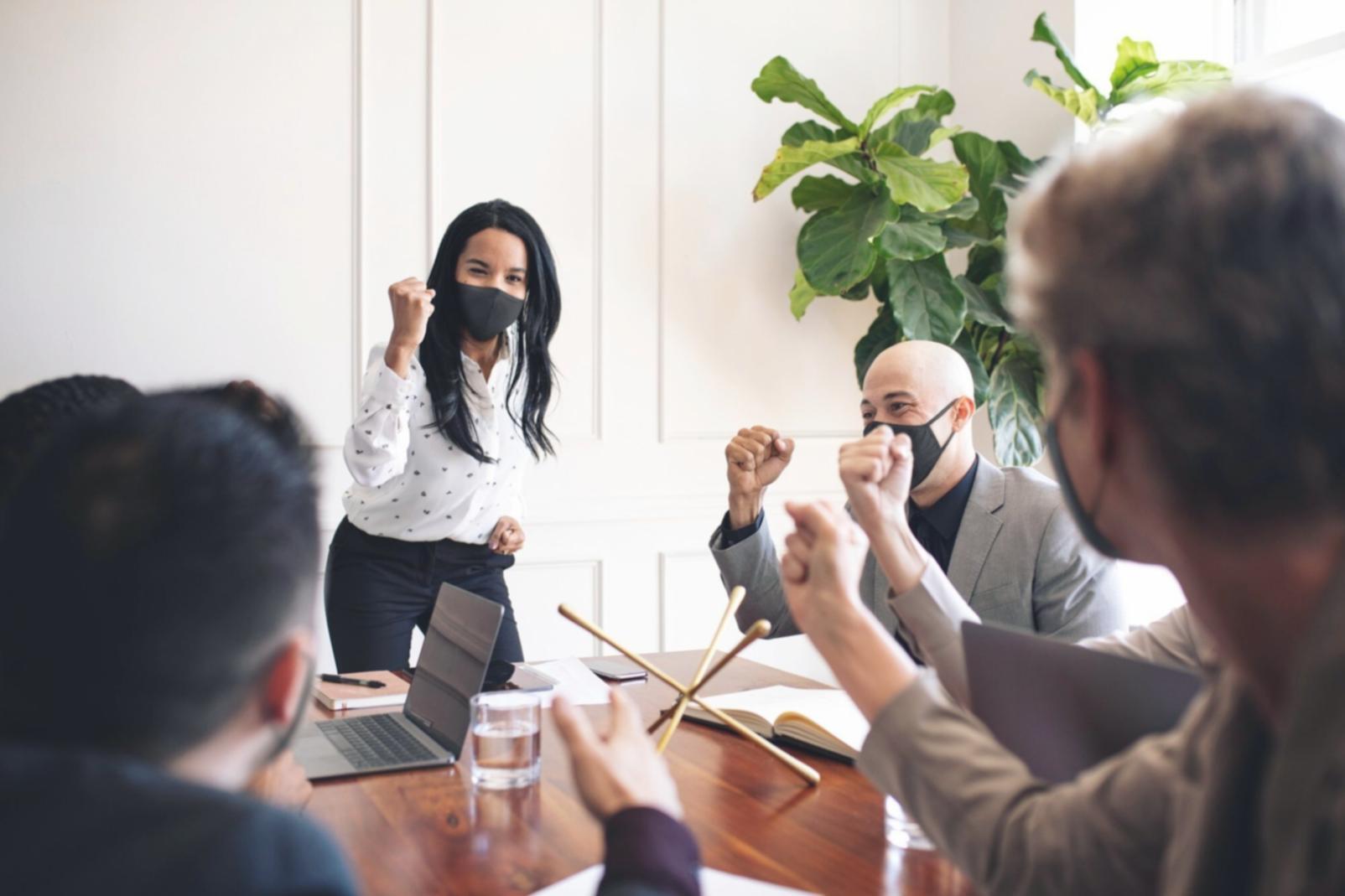 Business owner reviewing financial projections with instructor